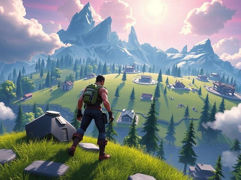 Fortnite gameplay on Xbox Cloud Gaming with controller overlay