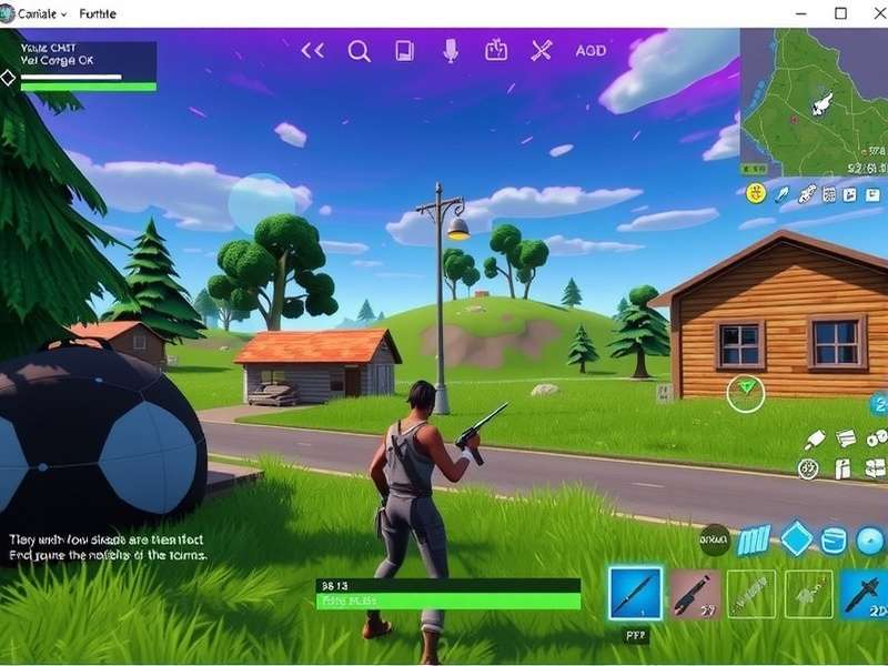 Fortnite PC Audio Settings menu showing Voice Chat toggle and input/output device selection