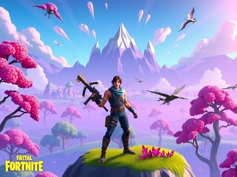 Fortnite Battle Royale gameplay on Nintendo Switch console from Gamestop