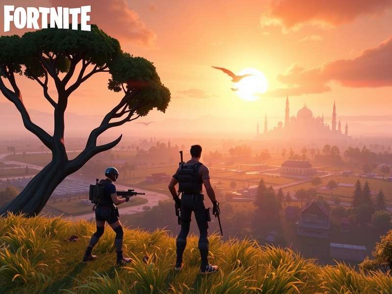 Fortnite PC Gaming Setup with RGB Lighting