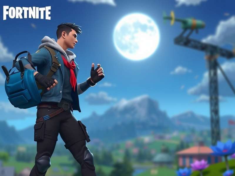 Dynamic Fortnite Battle Royale gameplay scene with multiple players in action