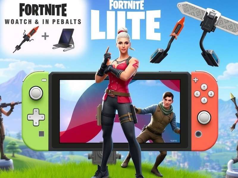Fortnite gameplay on Nintendo Switch Lite