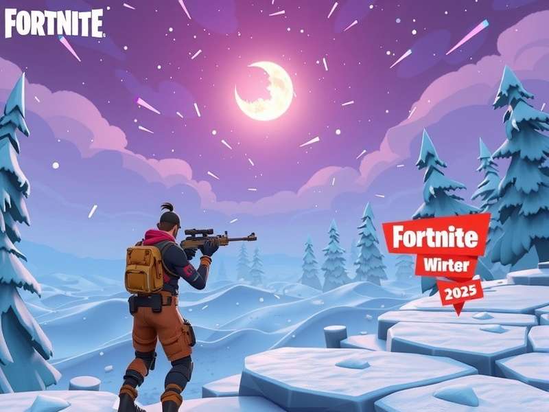 Fortnite Winterfest 2025 Map showing snowy locations and challenges