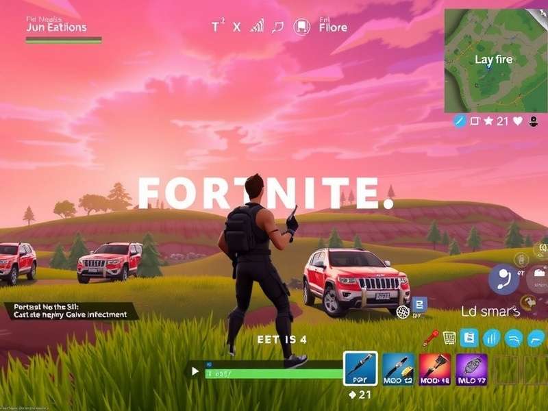 Fortnite gameplay on multiple devices including PC, console and mobile