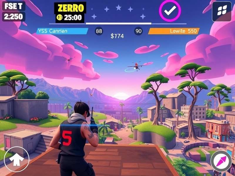 Xbox Fortnite Zero Build gameplay screenshot showing intense combat