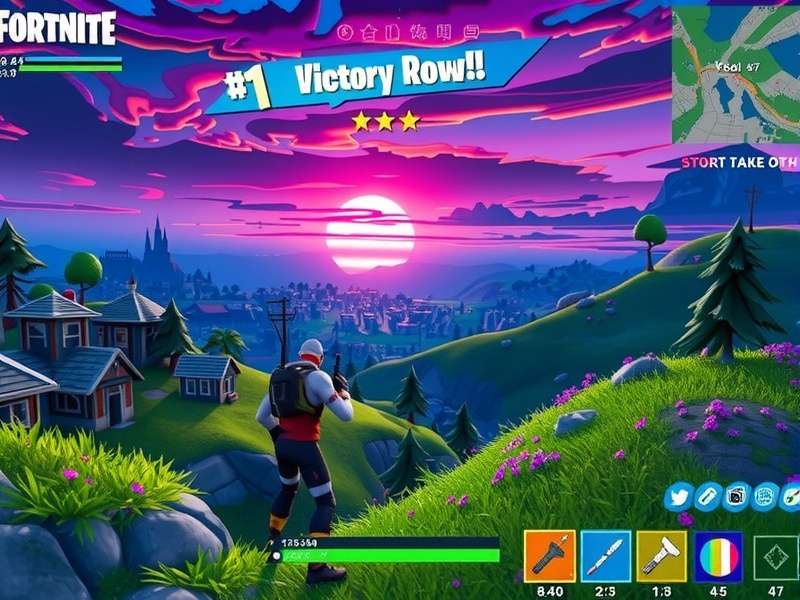 Vibrant Fortnite gameplay on a high-end PC monitor