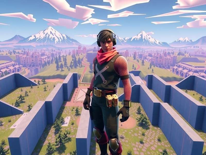 Fortnite Zero Build creative map gameplay showing player in colorful environment