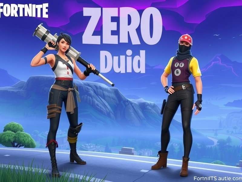 Fortnite Zero Build Duos gameplay showing two players coordinating attack