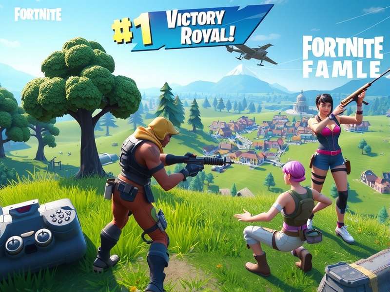 Strategic Fortnite map showing optimal drop zones and loot paths