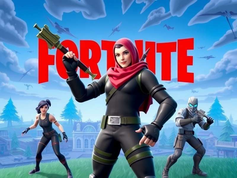 Gamer playing Fortnite on a laptop via cloud streaming