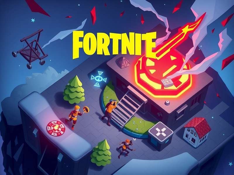 Vibrant esports arena packed with fans watching a massive Fortnite tournament finals