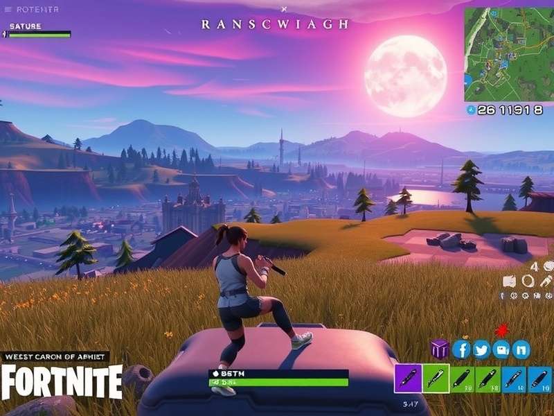 Dynamic scene of players battling in Fortnite online across multiple platforms
