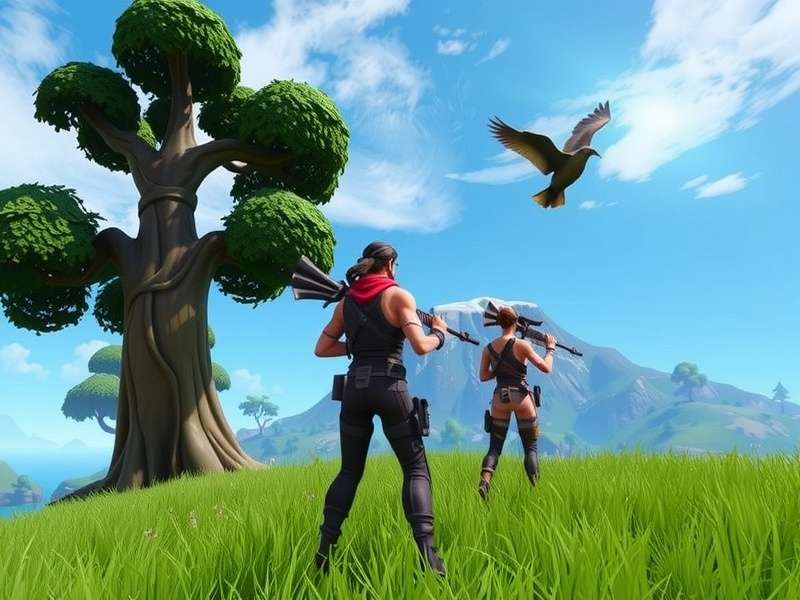 Fortnite PC gameplay on a high-end gaming setup