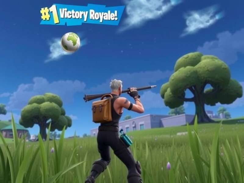 Fortnite gameplay scene with colorful graphics