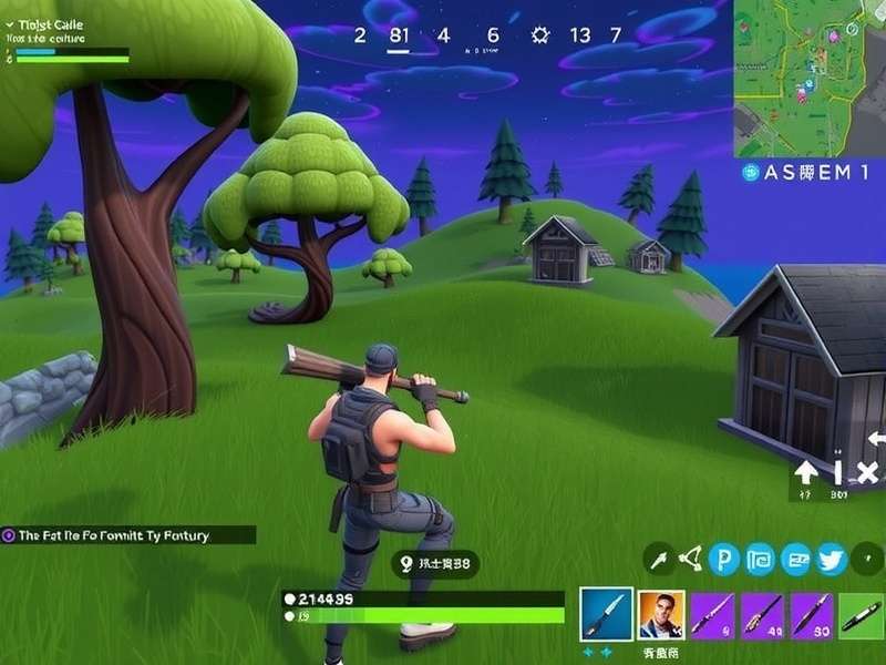 Fortnite gameplay strategy showing building techniques