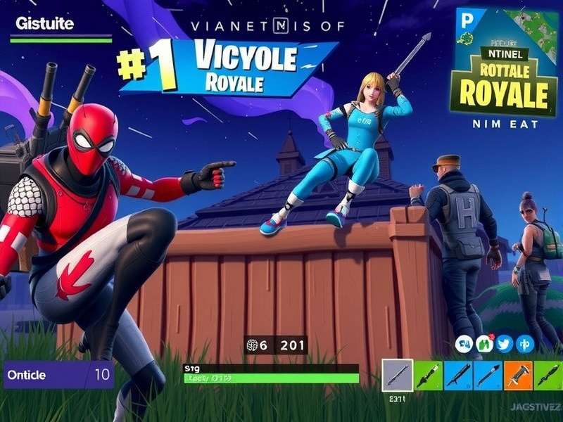 Epic Fortnite Battle Royale Scene showing characters in action