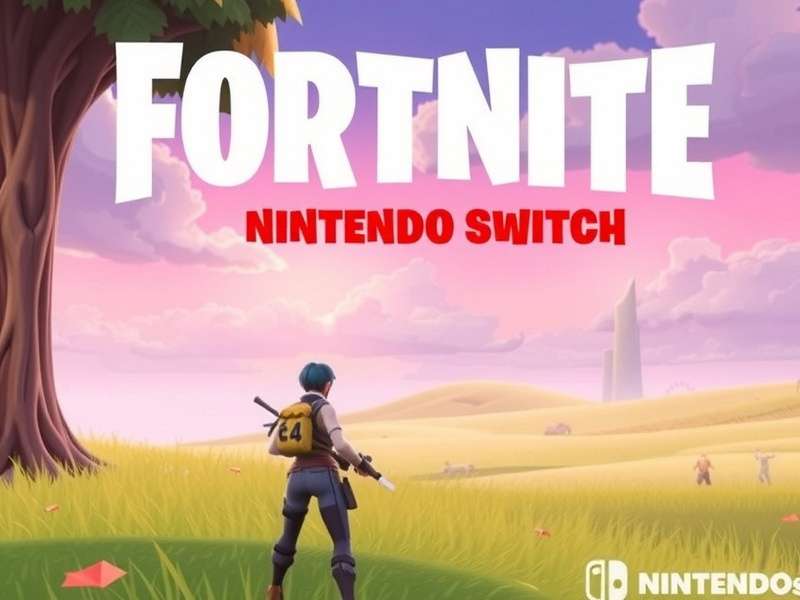 Fortnite Battle Royale gameplay on Nintendo Switch showing free-to-play interface with cross-platform support