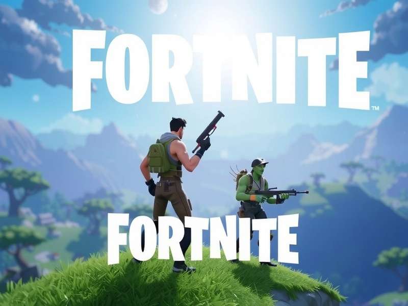 Fortnite gameplay featuring battle royale action on a vibrant island