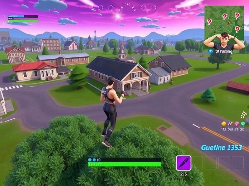 Fortnite Apk Pc gameplay featuring a player with colourful skins and building structures