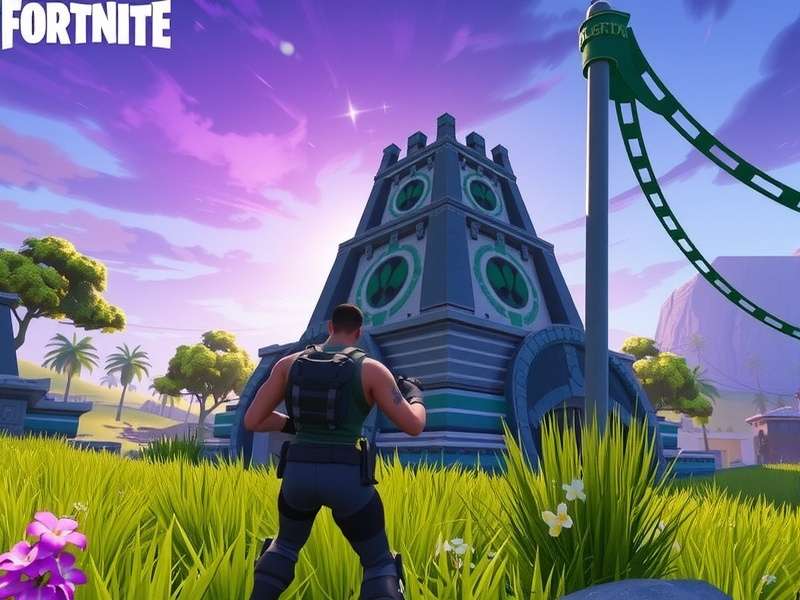 Xbox Series X running Fortnite Zero Build mode at 120 FPS with vibrant graphics